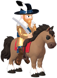 Swedish king on horseback